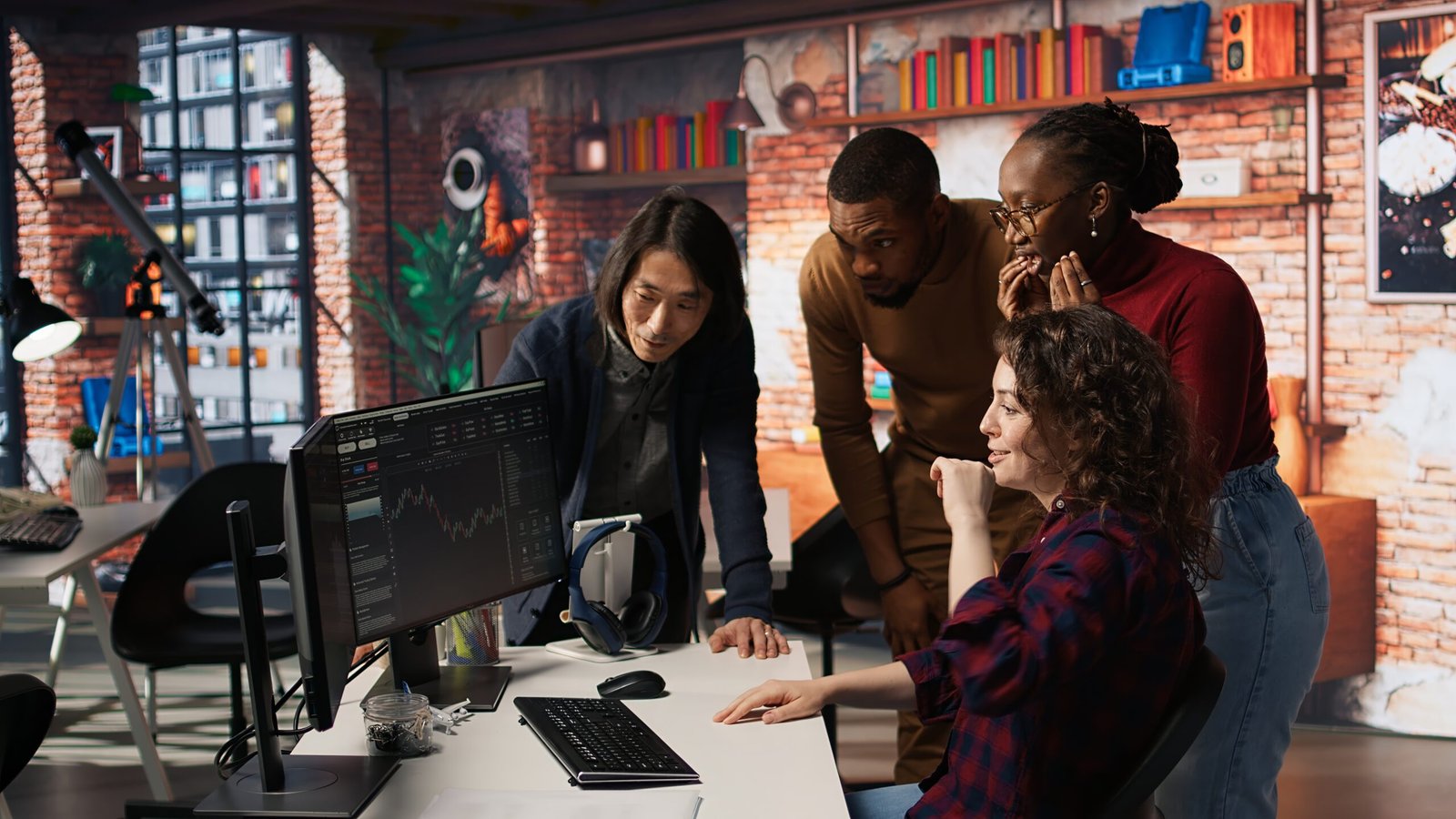 A creative professional brainstorming startup ideas, representing the strategic vision of the best web development company in Kerala, Cyber Aliens.